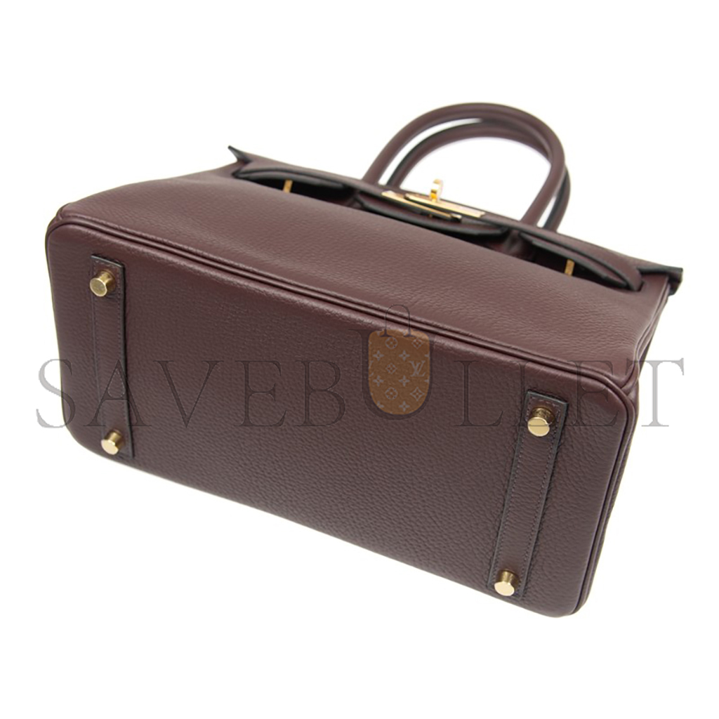 H**mes master birkin 25 togo leather ceramic color high-end luxury gold buckle handbag bk300gtcgp5297 (25*20*13cm)